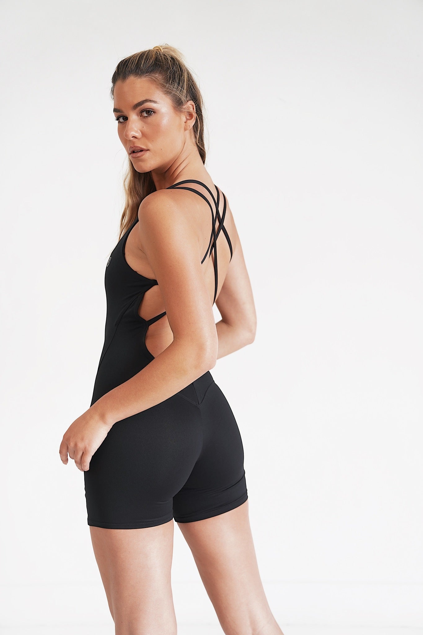 I Am Enough Black Stretch Bodysuit